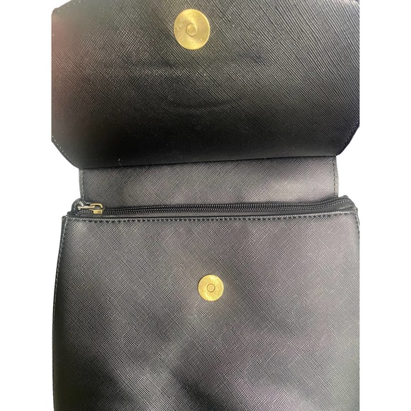 Mona B Black Vegan Leather Backpack Purse - Picture 3 of 7